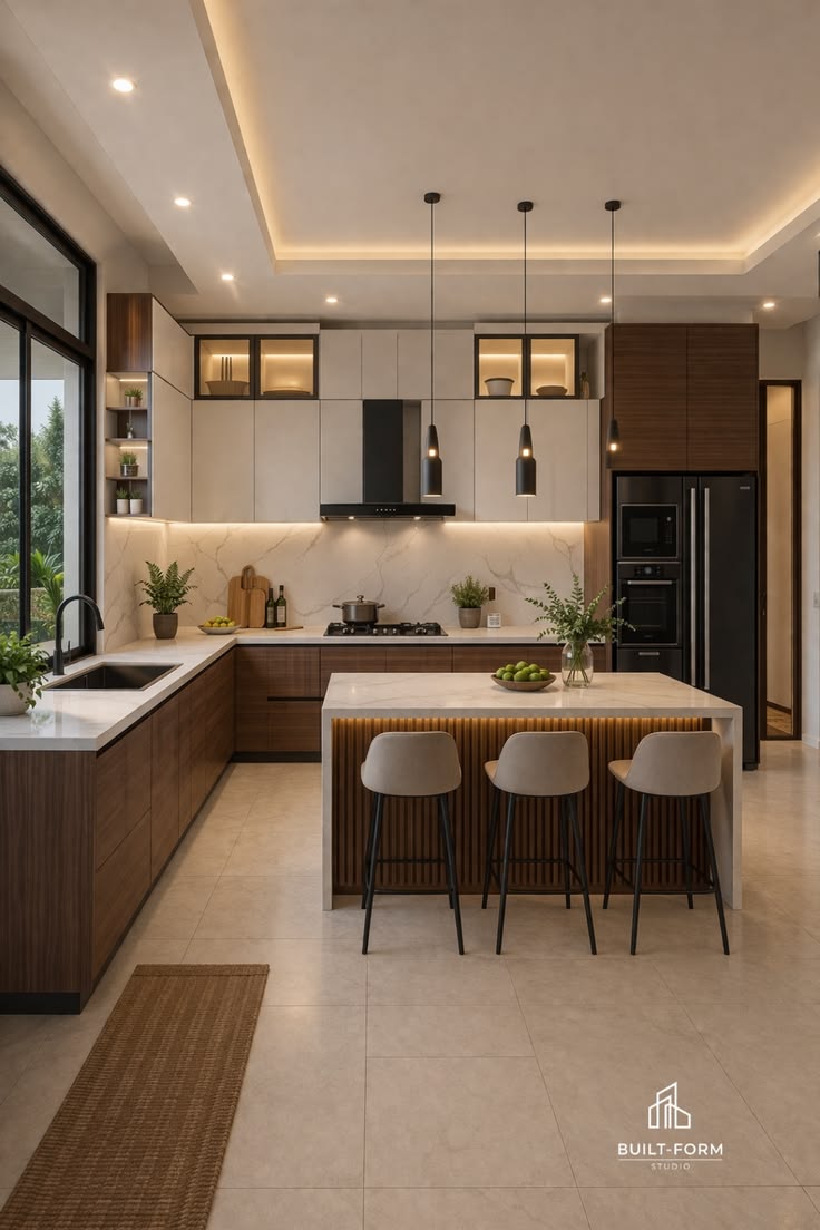 Dapur Moden Walnut