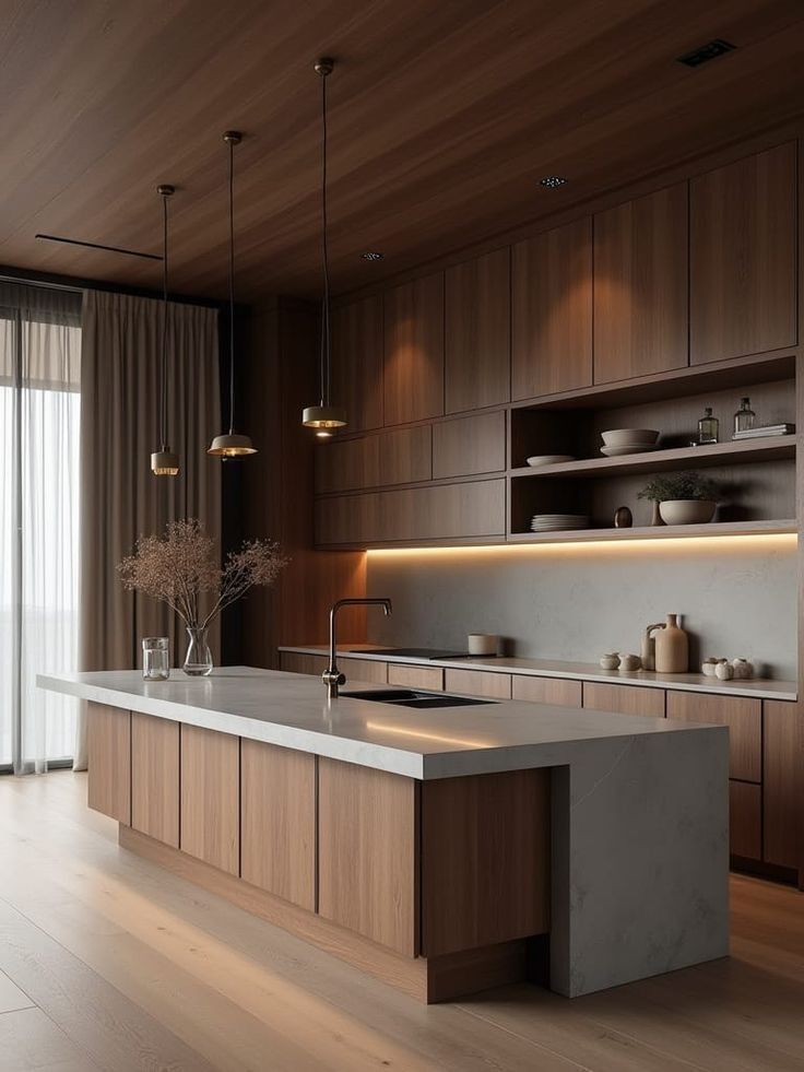 Dark Walnut Island