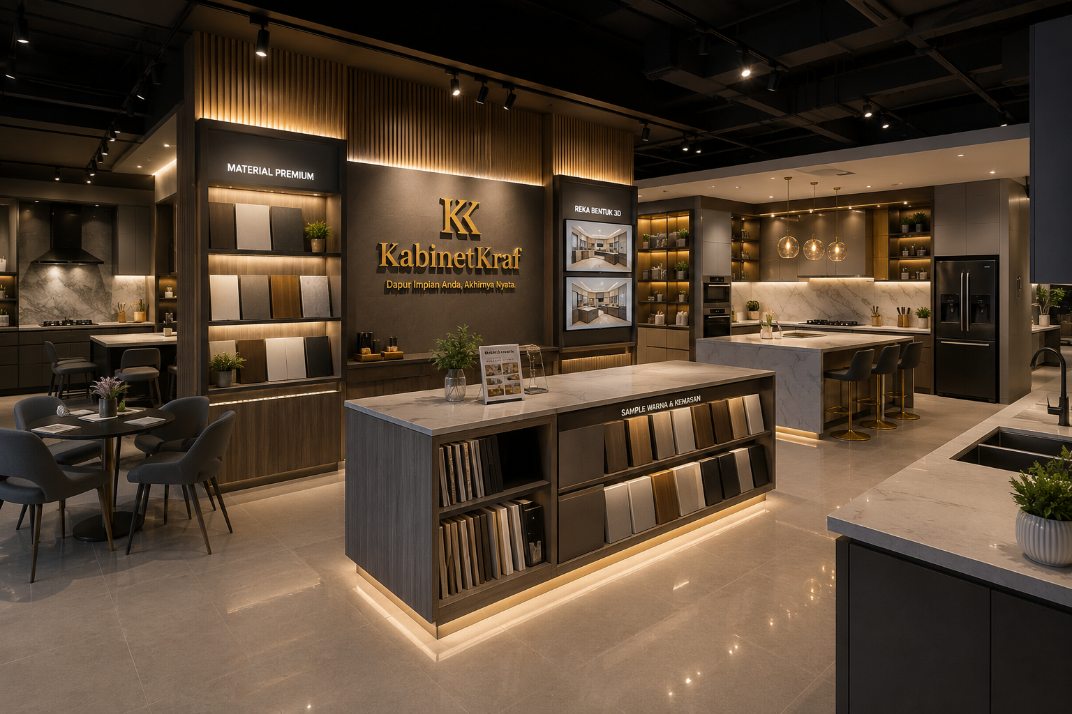 Display kabinet di showroom